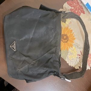 Black medium Prada shoulder bag- Zipper & strap work but zipper is missing piece